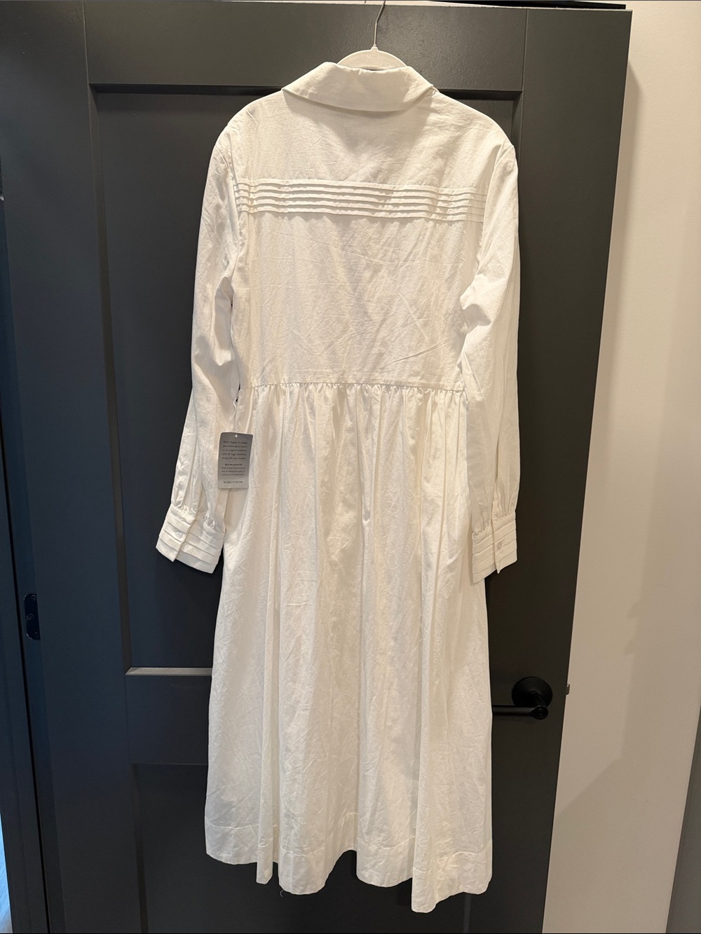 MIA MAC White Button-Front Midi Dress - Picture 7 of 9